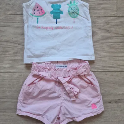 🍦 Ensemble débardeur + short – Lulu Castagnette – 12 mois – bon état